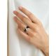 Trendy Black Ceramic Band Ring With Crystals, Ring Size: 6 / 16.5, image , picture 4