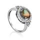 Chic Silver Ring With Chameleon Color Quartz, Ring Size: 7 / 17.5, image 