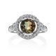 Chic Silver Ring With Chameleon Color Quartz, Ring Size: 7 / 17.5, image , picture 3