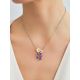 Floral Design Silver Pendant With Amethyst And Nacre, image , picture 3