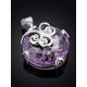 Silver Pendant With Dazzling Violet Crystal, image , picture 2