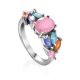 Chic Multicolor Sugar Quartz Ring, Ring Size: 7 / 17.5, image 