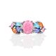 Chic Multicolor Sugar Quartz Ring, Ring Size: 7 / 17.5, image , picture 3