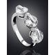 Chic Silver Crystal Ring, Ring Size: 6 / 16.5, image , picture 2