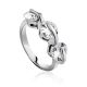 Chic Silver Crystal Ring, Ring Size: 6 / 16.5, image 