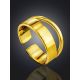 Trendy Gilded Silver Double Shank Ring The Liquid, Ring Size: Adjustable, image , picture 2