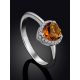 Crystal Heart Detail Ring, Ring Size: 6.5 / 17, image , picture 2