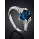 Amazing Silver Ring With Topaz London Blue, Ring Size: 6 / 16.5, image , picture 2