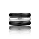 Triple Band Silver Ceramic Ring, Ring Size: 8 / 18, image , picture 4