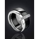 Trendy Silver Ceramic Band Ring, Ring Size: 5.5 / 16, image , picture 2