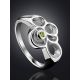 Abstract Design Silver Chrysolite Ring, Ring Size: 7 / 17.5, image , picture 2