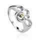 Abstract Design Silver Chrysolite Ring, Ring Size: 7 / 17.5, image 