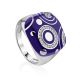 Fabulous Purple Enamel Signet Ring, Ring Size: 7 / 17.5, image 