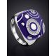 Fabulous Purple Enamel Signet Ring, Ring Size: 8 / 18, image , picture 2