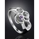 Intricate Design Silver Amethyst Ring, Ring Size: 7 / 17.5, image , picture 2