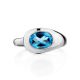 Futuristic Design Silver Ring With Topaz  "Swiss Blue", Ring Size: 9 / 19, image , picture 3