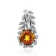 Floral Design Silver Citrine Pendant, image 