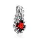 Floral Design Silver Garnet Pendant, image , picture 4
