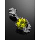 Luminous Silver Pendant With Chrysolite And Crystals, image , picture 2