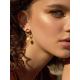 Chic Gilded Silver Amber Dangle Earrings The Palazzo, image , picture 3