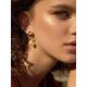 Chic Gilded Silver Amber Dangle Earrings The Palazzo, image , picture 3