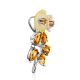 Floral Design Silver Pendant With Nacre And Citrine, image , picture 4