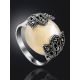Chic Silver Ring With Nacre And Marcasites The Lace, Ring Size: 8 / 18, image , picture 2