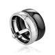 Fabulous Stackable Silver Ceramic Band Ring, Ring Size: 6 / 16.5, image 