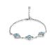 Ornate Silver Topaz Bracelet, image 