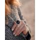 Dramatic Black Round Stone Cocktail Ring The Bella Terra, Ring Size: 8 / 18, image , picture 4