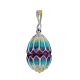 Colorful Silver Enamel Egg Pendant With Garnet And Crystals The Romanov, image , picture 4