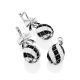 Black And White Enamel Dangle Earrings The Romanov, image , picture 4