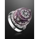 Vintage Style Silver Enamel Ring The Romanov, Ring Size: 8.5 / 18.5, image , picture 2