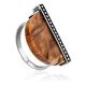 Ethnic Style Silver Wooden Ring, Ring Size: 8.5 / 18.5, image 