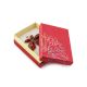 Floral Print Red Cardboard Gift Box, image , picture 2
