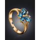 Butterfly Motif Gold Crystal Ring, Ring Size: 4 / 15, image , picture 2