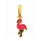 Pink Enamel Flamingo Pendant, image 