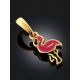 Pink Enamel Flamingo Pendant, image , picture 2
