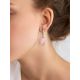 Pink Agate Dangle Earrings, image , picture 3