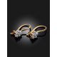 Shimmering Gold Crystal Earrings, image , picture 2