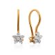 Shimmering Gold Crystal Earrings, image 