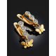 Adorable Golden Butterfly Dangles With Crystals, image , picture 2