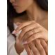 Trendy Golden Link Ring, Ring Size: 6 / 16.5, image , picture 3