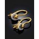 Cute Gold Crystal Heart Shaped Earrings, image , picture 2
