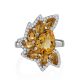 Ultra Feminine Silver Citrine Ring, Ring Size: 6.5 / 17, image , picture 3