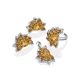Chic Silver Earrings With Citrine And Crystals, image , picture 3