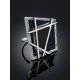 Geometric Design Silver Ring With Denim And Volcanic Glass, Ring Size: 9 / 19, image , picture 2