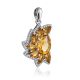Chic Silver Pendant With Citrine And Crystals, image , picture 3