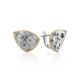 Stylish Silver Crystal Earrings, image 