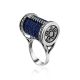 Spool Design Silver Denim Ring, Ring Size: 8 / 18, image , picture 4